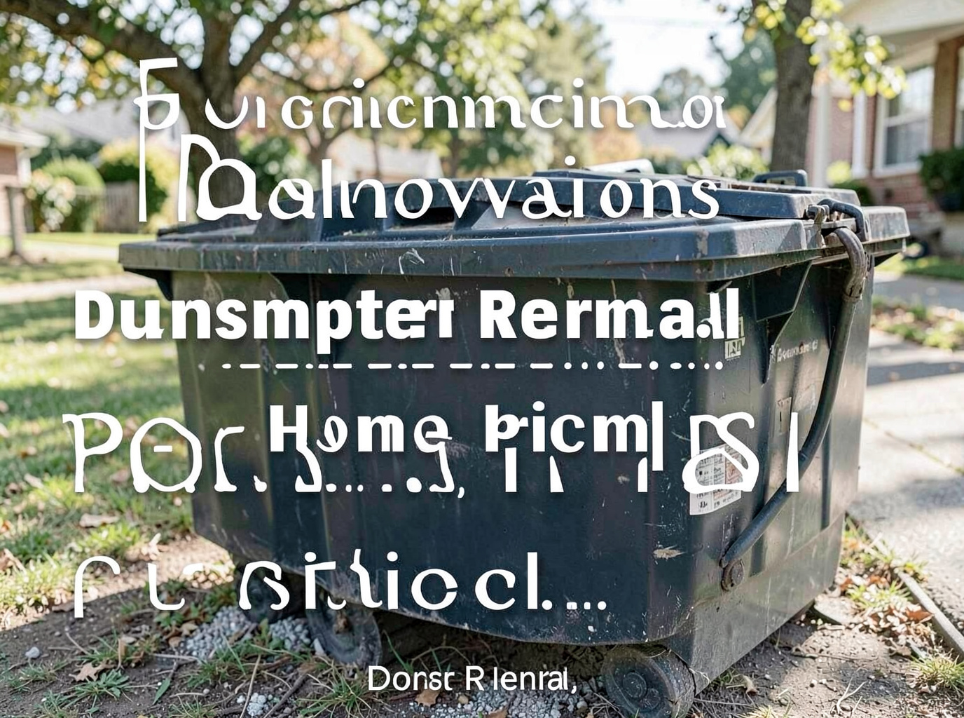 Cincinnati Dumpster Rental Pricing for Home Renovations